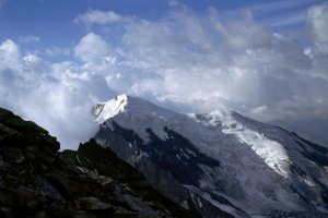 Blick vom Lagginhorn zum Weissmies