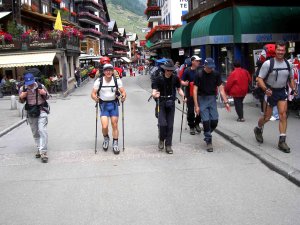 Am Beginn der Tour in Zermatt Am Beginn der Tour in Zermatt